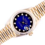 Rolex Lady-Datejust 69178 (1988) - Blue dial 26 mm Yellow Gold case (1/8)