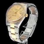 Rolex Oyster Perpetual Date 15053 (1982) - Champagne dial 34 mm Gold/Steel case (4/7)