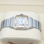 Cartier Santos Galbée 1567 (1999) - White dial 24 mm Gold/Steel case (3/8)