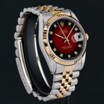Rolex Datejust 36 16233 (1990) - Red dial 36 mm Gold/Steel case (5/8)