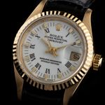 Rolex Lady-Datejust 69178 (1990) - White dial 26 mm Yellow Gold case (3/8)