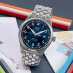 IWC Pilot Mark IW327014 (Onbekend (willekeurig serienummer)) - Blauw wijzerplaat 40mm Staal (1/8)