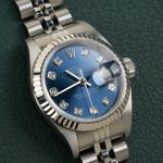 Rolex Lady-Datejust 79174 (2001) - Blue dial 26 mm Steel case (3/8)