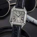 Cartier Santos Dumont WSSA0032 (Onbekend (willekeurig serienummer)) - Zilver wijzerplaat 47mm Staal (3/8)