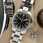 Patek Philippe Aquanaut 5066 (2000) - Black dial 36 mm Steel case (1/8)