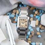 Cartier Tank Française W51011Q3 (Onbekend (willekeurig serienummer)) - Zilver wijzerplaat 25mm Staal (1/8)