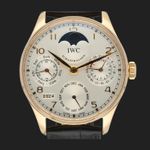 IWC Portuguese Perpetual Calendar IW502213 (2007) - Zilver wijzerplaat 42mm Roségoud (2/7)