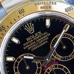 Rolex Daytona 116523 (2007) - Zwart wijzerplaat 40mm Goud/Staal (3/8)