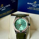 Breitling Chronomat 38 u17356 (2023) - Groen wijzerplaat 38mm Staal (7/7)