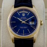 Rolex Day-Date 36 18078 (1979) - Blauw wijzerplaat 36mm Geelgoud (1/8)
