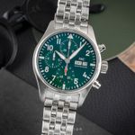 IWC Pilot Chronograph IW388103 (Unknown (random serial)) - Green dial 41 mm Steel case (1/8)