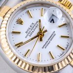 Rolex Lady-Datejust 69173 (1997) - White dial 26 mm Gold/Steel case (2/8)