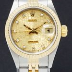 Rolex Lady-Datejust 69173 (1992) - Gold dial 26 mm Gold/Steel case (1/7)
