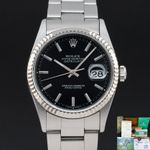 Rolex Datejust 36 16234 (1994) - Black dial 36 mm Steel case (1/8)