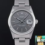 Rolex Oyster Perpetual Date 15200 (1995) - Grijs wijzerplaat 34mm Staal (1/8)