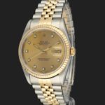 Rolex Datejust 36 16233 (1994) - Champagne dial 36 mm Gold/Steel case (1/8)