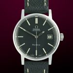Omega Genève 166.098 (1971) - Black dial 35 mm Steel case (1/8)