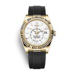 Rolex Sky-Dweller 326238 (2021) - White dial 42 mm Yellow Gold case (1/8)