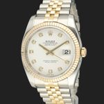 Rolex Datejust 36 116233G (2007) - White dial 36 mm Gold/Steel case (2/9)