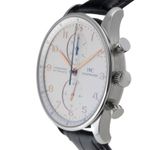 IWC Portuguese Chronograph IW371202 (Onbekend (willekeurig serienummer)) - Zilver wijzerplaat 41mm Staal (6/8)