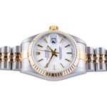 Rolex Lady-Datejust 69173 (1997) - White dial 26 mm Gold/Steel case (5/8)