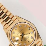 Rolex Lady-Datejust 69178 (1990) - Champagne dial 26 mm Yellow Gold case (4/8)