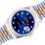 Rolex Datejust 36 16233 (1991) - Blue dial 36 mm Gold/Steel case (1/8)