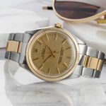 Rolex Oyster Perpetual 1005 (1972) - Champagne dial 34 mm Gold/Steel case (2/8)