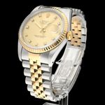 Rolex Datejust 36 16233G (1990) - Champagne dial 36 mm Gold/Steel case (4/8)