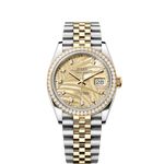 Rolex Datejust 36 126283RBR (2023) - Goud wijzerplaat 36mm Staal (1/8)