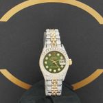 Rolex Lady-Datejust 69173 (1986) - Green dial 26 mm Gold/Steel case (1/7)