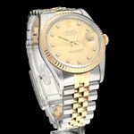 Rolex Datejust 36 16233G (1991) - Champagne dial 36 mm Gold/Steel case (3/8)