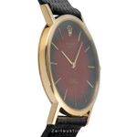 Rolex Cellini 4112 (1976) - Red dial 32 mm Yellow Gold case (6/8)