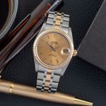 Tudor Prince Date 74033 (Onbekend (willekeurig serienummer)) - Champagne wijzerplaat 34mm Goud/Staal (1/8)