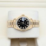 Rolex Lady-Datejust 69178 (1987) - Zwart wijzerplaat 26mm Geelgoud (5/7)