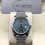 Rolex Datejust 41 126300 (Unknown (random serial)) - Green dial 41 mm Steel case (4/8)