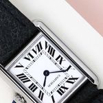 Cartier Tank WSTA0042 (2021) - Wit wijzerplaat 30mm Staal (3/7)