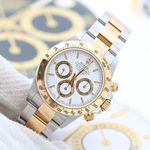 Rolex Daytona 16523 (Unknown (random serial)) - White dial 40 mm Gold/Steel case (8/8)
