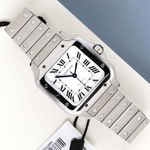 Cartier Santos WSSA0029 (2024) - Zilver wijzerplaat 35mm Staal (1/8)