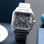 Cartier Santos WSSA0013 (Unknown (random serial)) - Blue dial 40 mm Steel case (1/8)