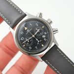 IWC Pilot Chronograph IW3740 (1990) - Zwart wijzerplaat 36mm Staal (7/8)