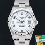 Rolex Oyster Perpetual Date 15210 (1996) - 34mm Staal (1/8)