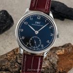 IWC Portuguese Hand-Wound IW545407 (2012) - Black dial 44 mm Steel case (1/8)