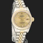 Rolex Lady-Datejust 69173 (1987) - Champagne dial 26 mm Gold/Steel case (4/8)