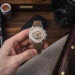 Patek Philippe World Time Chronograph 5935A-001 (2023) - Pink dial 41 mm Steel case (4/8)