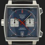 TAG Heuer Monaco Calibre 11 CAW211P.FC6356 (Onbekend (willekeurig serienummer)) - Blauw wijzerplaat 39mm Staal (2/8)