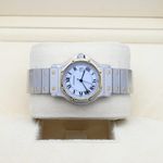 Cartier Santos 2966 (Unknown (random serial)) - White dial 30 mm Gold/Steel case (5/7)