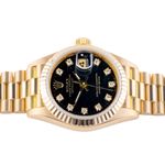 Rolex Lady-Datejust 69178 (1986) - Black dial 26 mm Yellow Gold case (5/8)