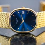 Patek Philippe Golden Ellipse 3605/1J (1977) - Blue dial 38 mm Yellow Gold case (4/8)