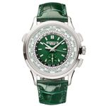Patek Philippe World Time Chronograph 5930P-001 (2024) - Green dial 40 mm Platinum case (6/12)